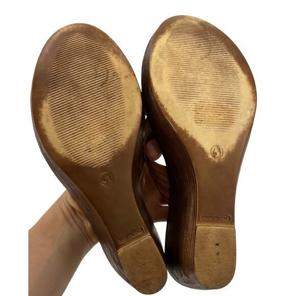 ITALIAN SHOEMAKERS Criss Cross Wedge Sandal SZ 10 - Picture 5 of 10